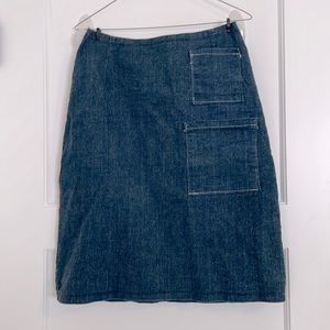 Denim stretch pencil skirt handmade